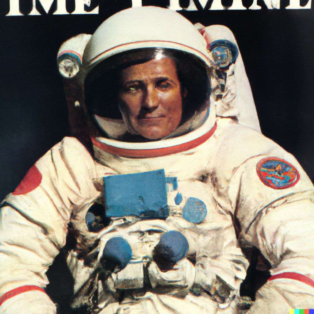 an astronaut, front cover of Time magazine, 1980
